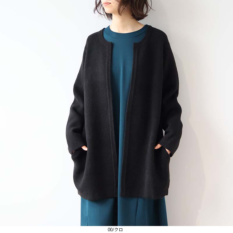 新品未使用　MORABITO プルミエ　ノーカラー セータージャケット ブラック MORABITO（ノーカラージャケット）のフリマアイテム一覧