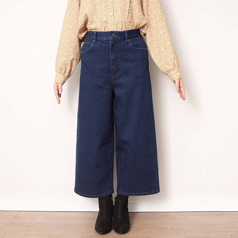 MB mint breeze タイムセール ワイド クロップド デニム パンツ