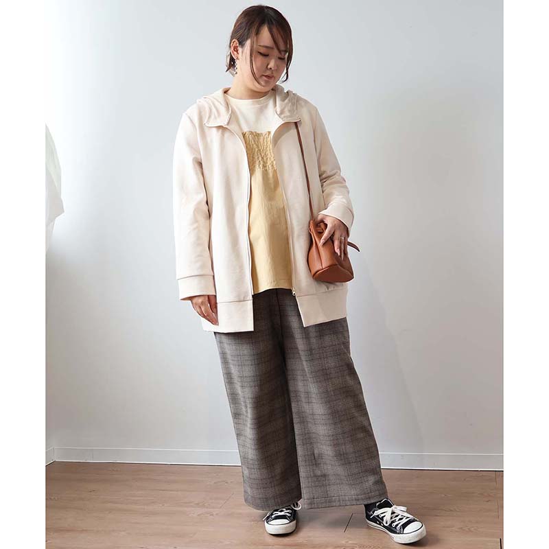 プリーツプリーズ ワイドパンツ ベージュ XL 4 大きいサイズ パステルカラー プリーツプリーズ ワイドパンツ ベージュ XL 4 大きいサイズ パステル