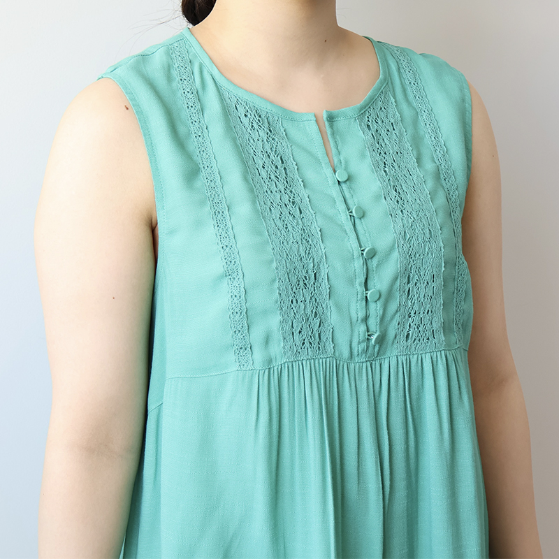 MB mint breeze L〜5L レース使い ノースリーブ チュニック