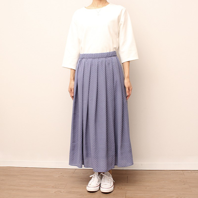 MB mint breeze 水玉 ロングスカート 大きいサイズ レディース