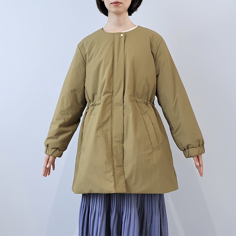 MB mint breeze L〜5L ノーカラーライト 中綿コート 大きい