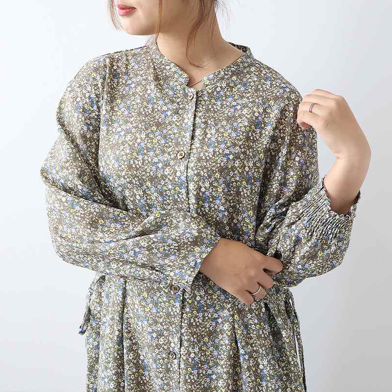 MB mint breeze L〜5L 花柄 ワンピース 大きいサイズ レディース 秋冬  