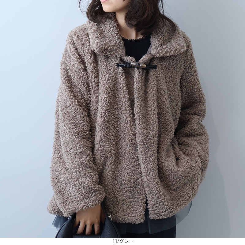 leswel L〜5L ボアジャケット 大きいサイズ レディース 冬 コート