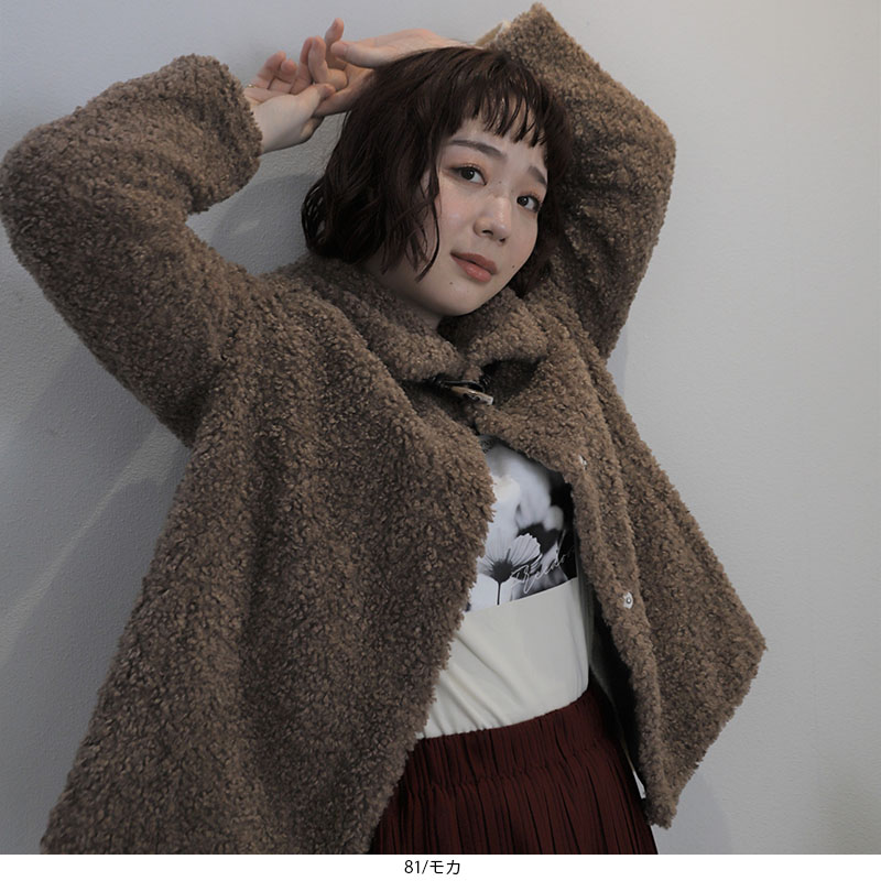 leswel L〜5L ボアジャケット 大きいサイズ レディース 冬 コート