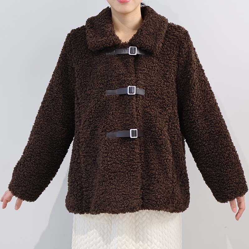 leswel L〜3L yuki×leswel ふんわりループボアジャケット 大きい