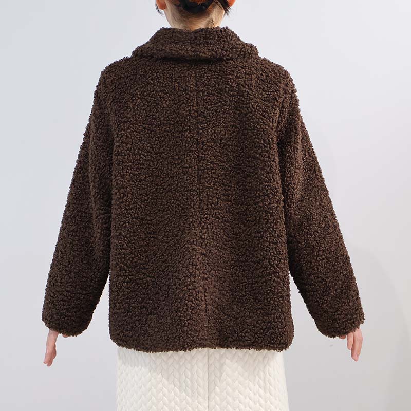 leswel L〜3L yuki×leswel ふんわりループボアジャケット 大きい