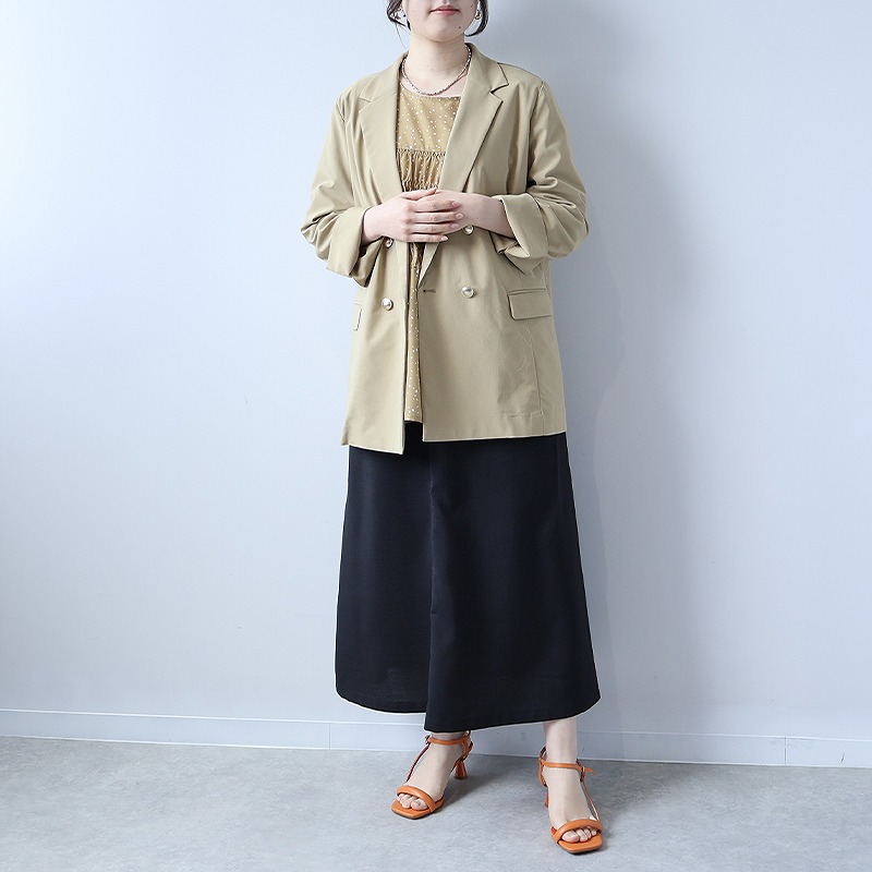 L〜5L リネンライク ロングスカート大きいサ...の詳細画像5