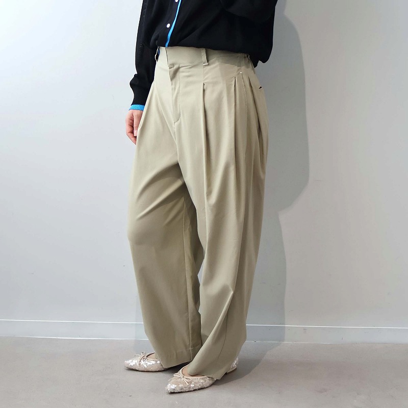 leswel レスウェルL〜5L タックワイドパンツ 大きいサイズ レディース