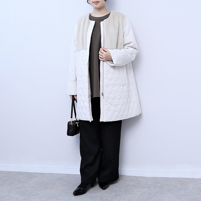 L〜5L ジョーゼット ボウタイ ブラウス 大きいサイズ レディース 秋冬 長袖 オフィス 仕事fleur by mint breeze フルール バイ ミントブリーズ MB mint breeze L〜5L ジョーゼット ボウタイ ブラウス 大きい