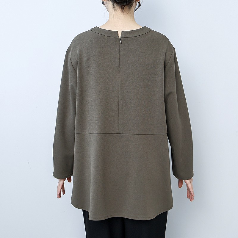 MB mint breeze L〜5L カットジョーゼット ブラウス 大きい