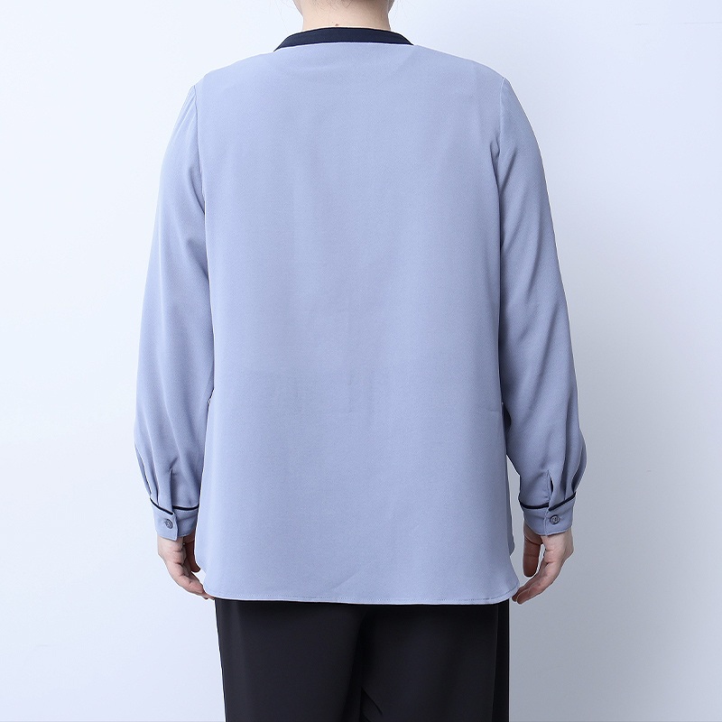 美品✨ MHL コットンブラウス 大きいサイズ バンドカラー