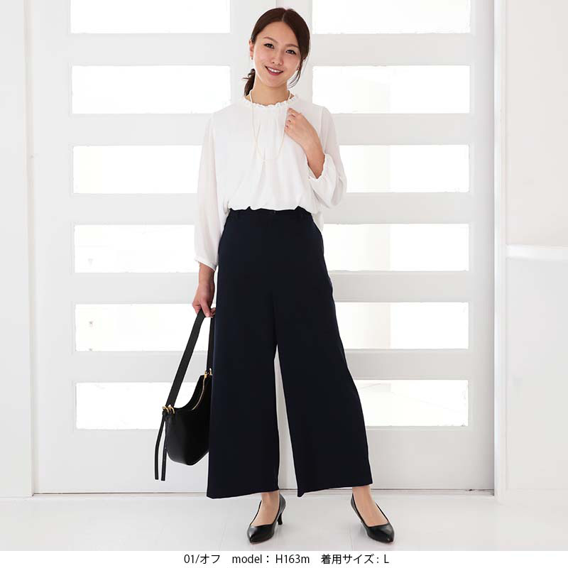 L〜6L ジョーセット フリルネック ブラウス 大きいサイズ レディース 春 長袖 きれいめfleur by mint breeze ミントブリーズ  wc20fa2505 MB mint breeze L〜6L ジョーセット フリルネック ブラウス