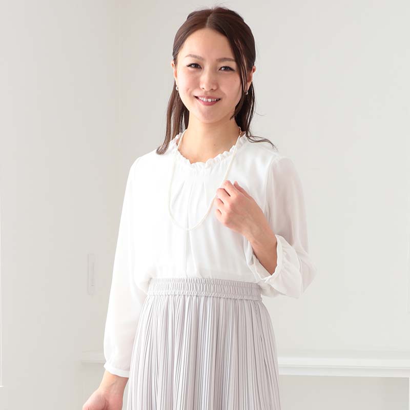L〜6L ジョーセット フリルネック ブラウス 大きいサイズ レディース 春 長袖 きれいめfleur by mint breeze ミントブリーズ  wc20fa2505 MB mint breeze L〜6L ジョーセット フリルネック ブラウス