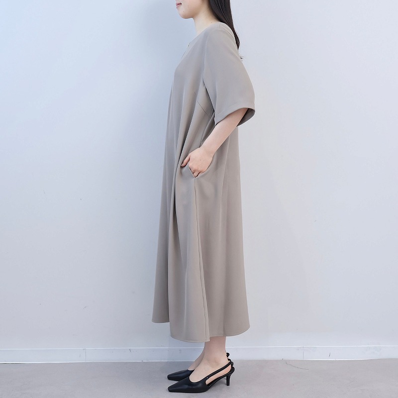 L〜5L フロントジップ Aライン ワンピース きれいめ 大きいサイズ レディース fleur by mint breeze フルール バイ ミントブリーズ爆買の画像