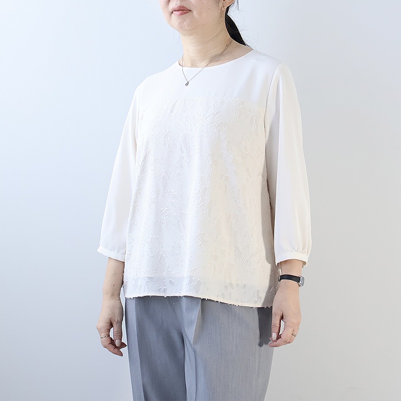 cheer札幌 シンプルブラウス Jolly Poupee ブラウス シャツ 「22fabric」チェリッシュ/ ギャザー