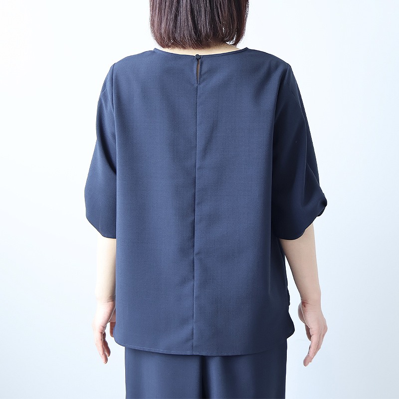 MB mint breeze L〜5L イージーケア リネンライク ブラウス