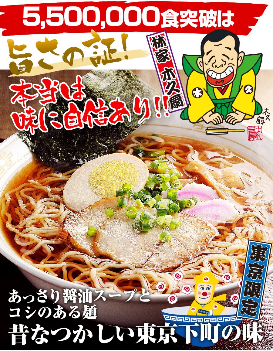 林家木久蔵ラーメン 東京下町しょうゆ味 3食箱 01kikuzo3ほっとえむ 通販 Yahoo!ショッピング