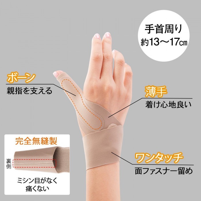 手首周り約13〜17センチメートル