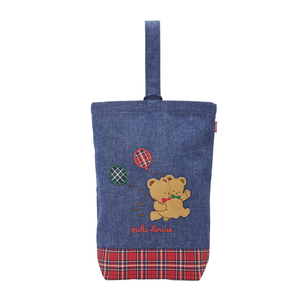 ミキハウス 【ミキハウス】 ミキハウスベア 上履き袋 赤 --- MIKIHOUSE ジッパー 靴公式通販