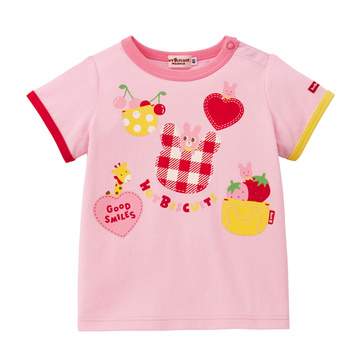 HOT BISCUITS ミキハウス ポケットプリント半袖Tシャツ アウトレット