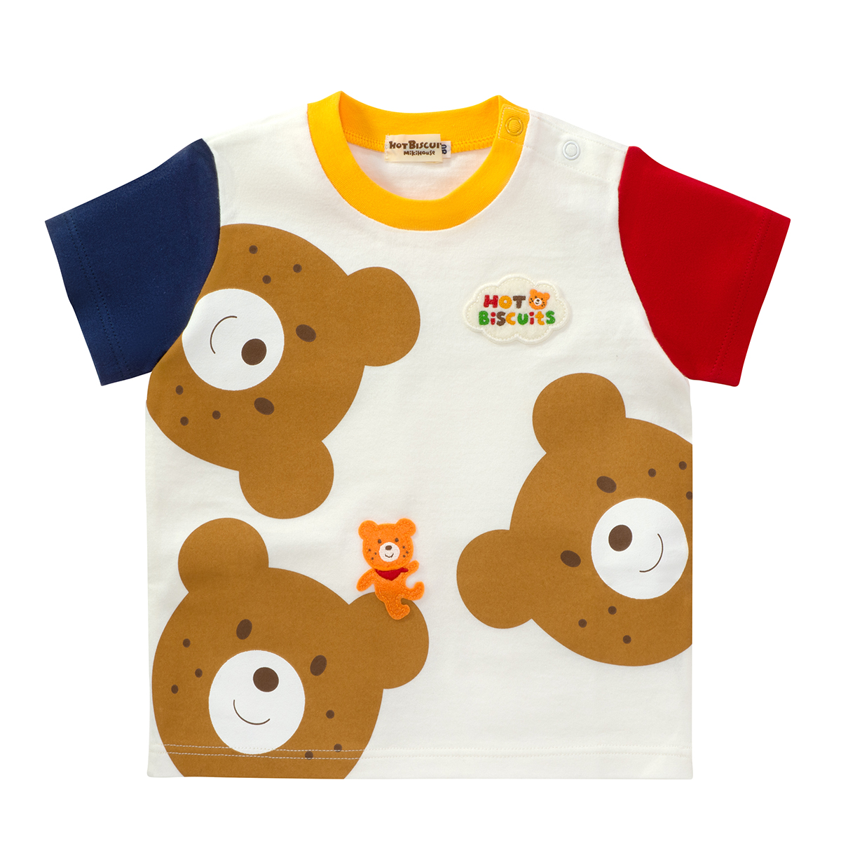 HOT BISCUITS ミキハウス キャラクターひょっこり 半袖Tシャツ