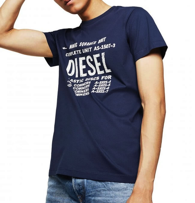 DIESEL ディーゼル Tシャツ クルーネック 半袖 メンズ 00SXE6