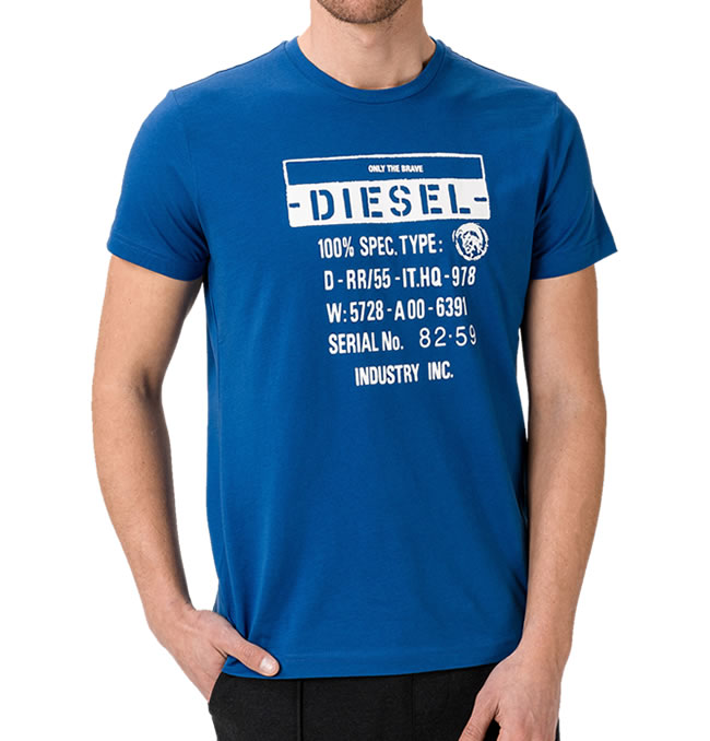 大人もOK！DISEL ロゴ プリント クルーネック Tシャツ DIESEL ディーゼル ロゴプリント クルーネック 半袖Tシャツ T