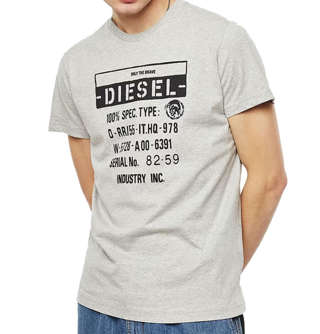 DIESEL ディーゼル Tシャツ クルーネック 半袖 メンズ 00SEFZ