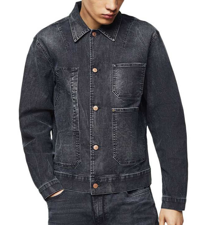 DIESEL JOGG JEANS デニムジャケット XS DIESEL ディーゼル DE-JOSEF ウォッシュ加工 デニムジャケット