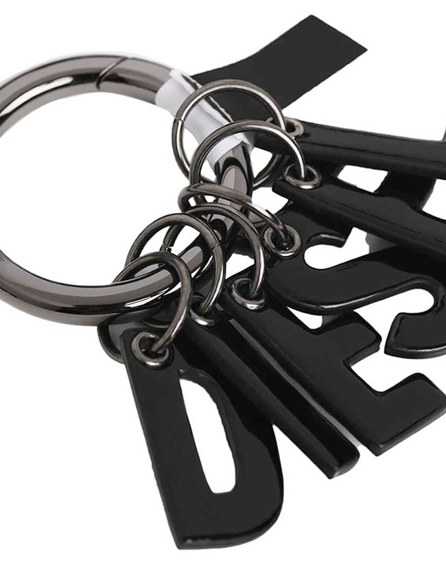 HOLY-C Metal keyring with logo plaque｜ブラック｜ウィメンズ