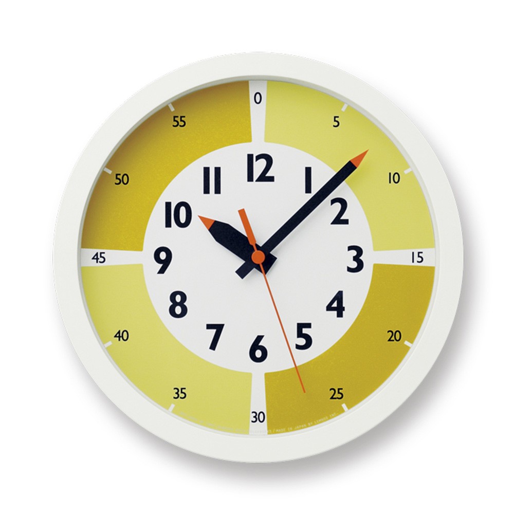 掛け時計  Lemnos fun pun clock with color レムノス ふんぷんクロック YD15-01 時計 壁掛け時計 掛時計 ウォールクロック フックおまけ付き｜hotchpotch｜04