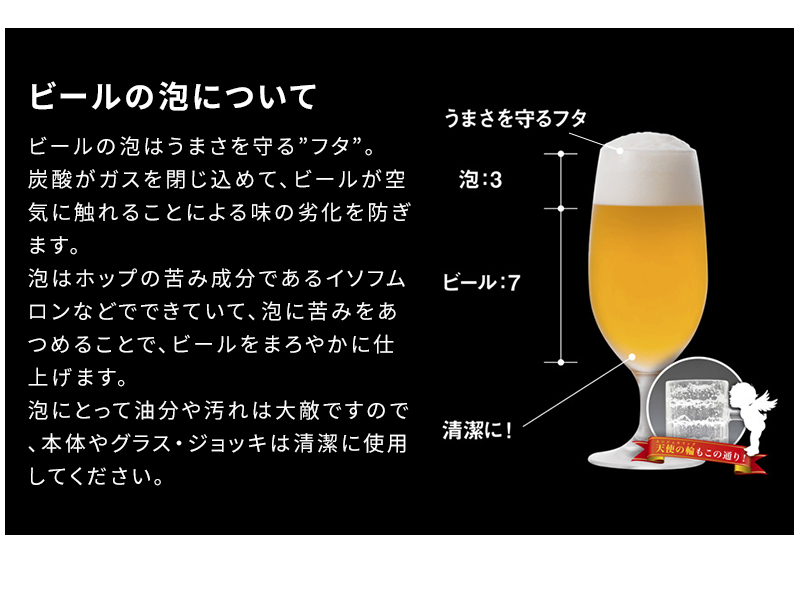 グリーンハウス ハンディビールサーバー　ビールの泡について