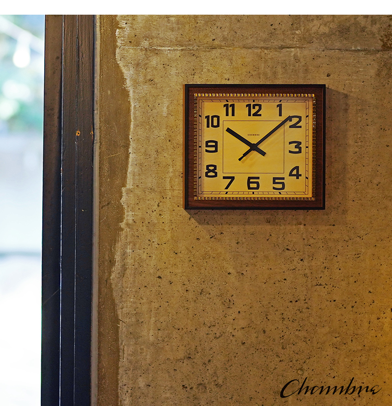 CHAMBRE 壁掛け時計 グレージュ 未使用 外箱・保証書・付属品あり CHAMBRE 壁掛け時計 グレージュ 未使用 外箱・保証書・付属品あり