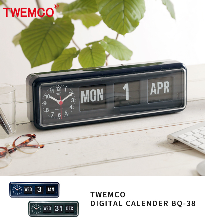 新作登場人気 置き時計 TWEMCO トゥエンコ DIGITAL CALENDER BQ-38