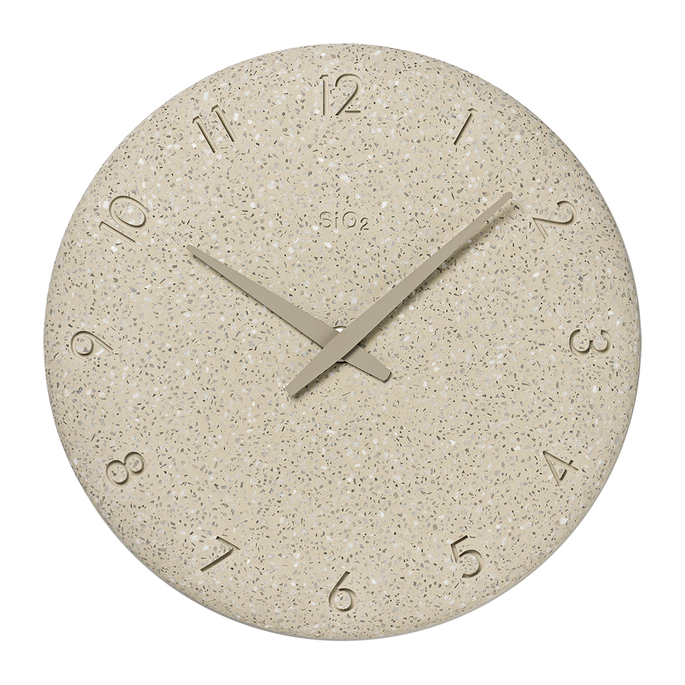 Lemnos（レムノス） 掛け時計 おしゃれ 珪藻土の時計 洗い出し NY23-06