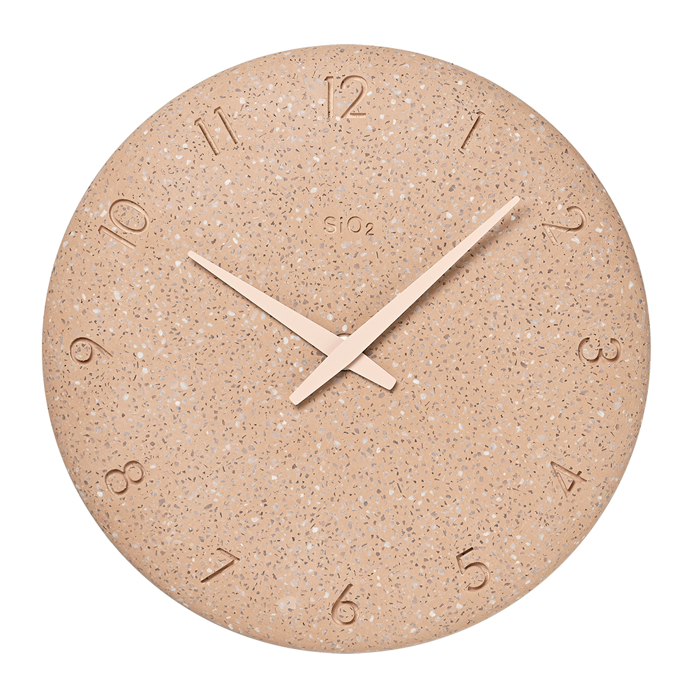 Lemnos（レムノス） 掛け時計 おしゃれ 珪藻土の時計 洗い出し NY23-06