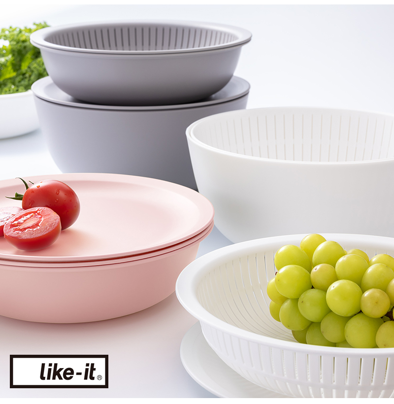 like-it 米とぎにも使えるザルとボウル 6点セット LBK-10