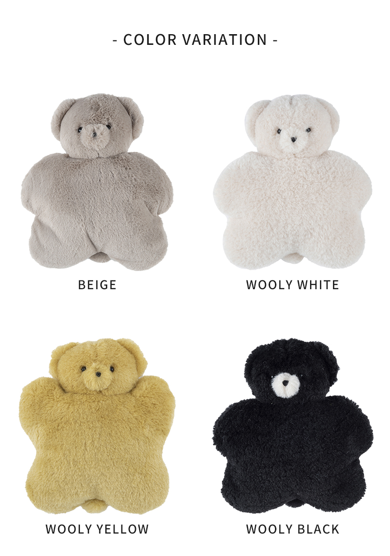 BEIGE、WOOLY WHITE、WOOLY YELLOW、WOOLY BLACK