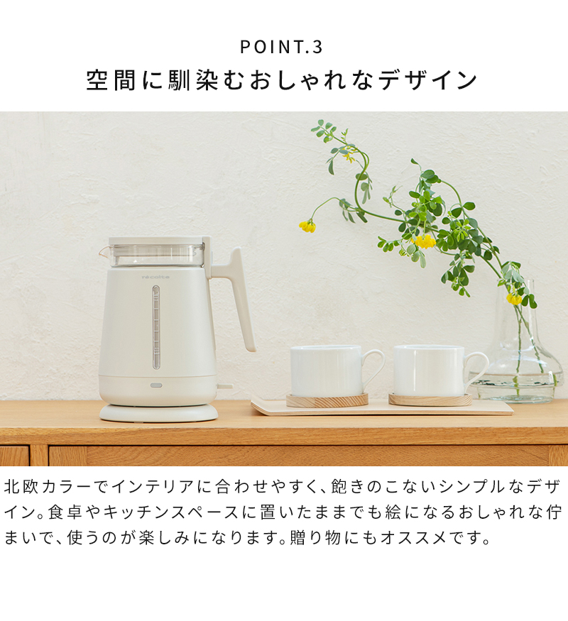 recolte Double Wall Glass Kettle RDG-1 – WAFUU JAPAN