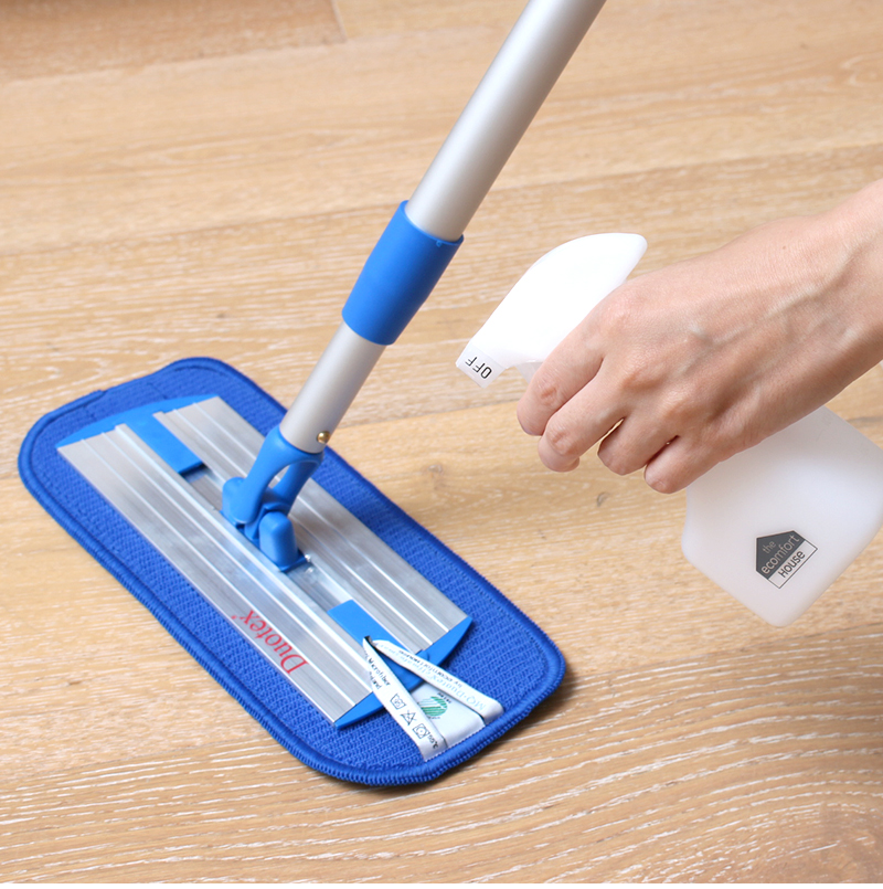 モップ 特典付 MQ・Duotex クライメートスマート プレミアムモップセット 30cm 交換クロス1枚 エコンフォートハウス スプレーボトルセット MQMSET 拭き掃除