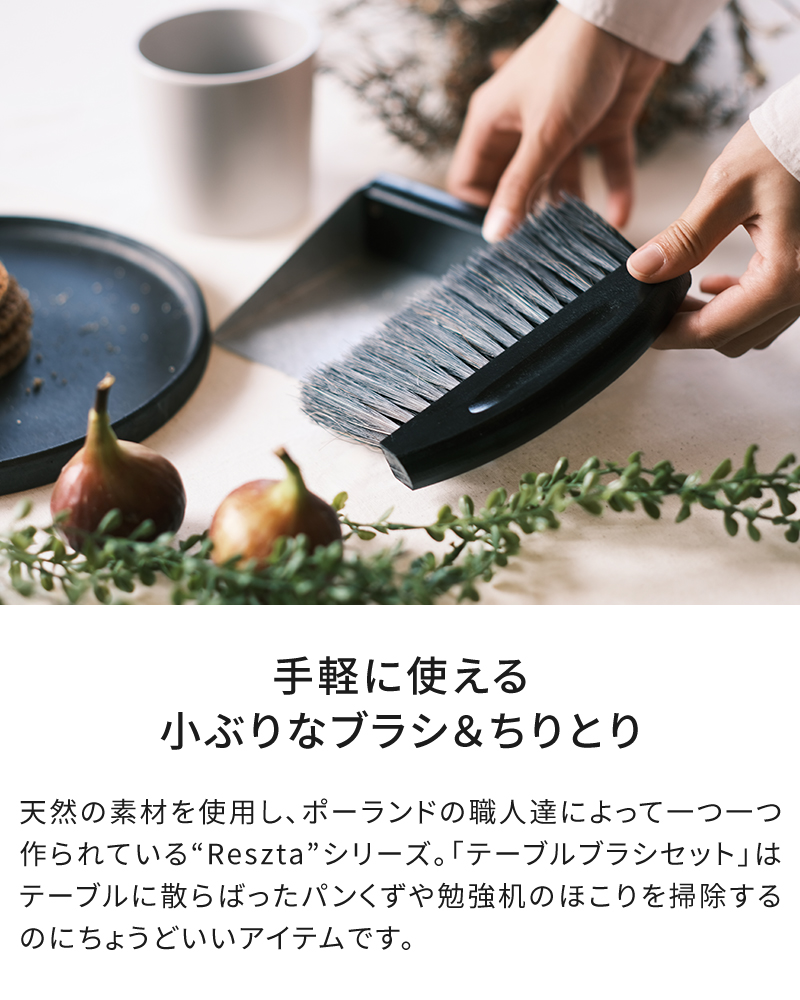 Reszta（レシュタ） テーブルブラシ ちりとりセット テーブルブラシ