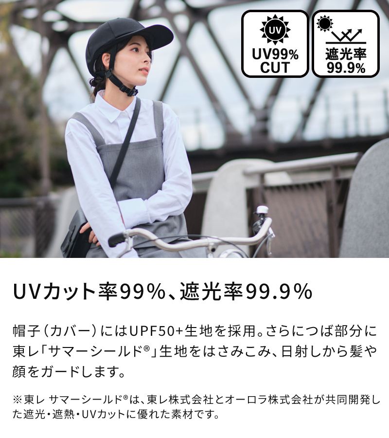 UVカット率99%、遮光率99.9%