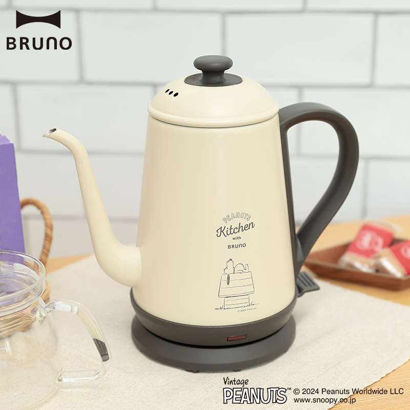 芸能人愛用のルームウェア BRUNO ブルーノ 電気ケトル PEANUTS ステンレスデイリーケトル キッチン家電