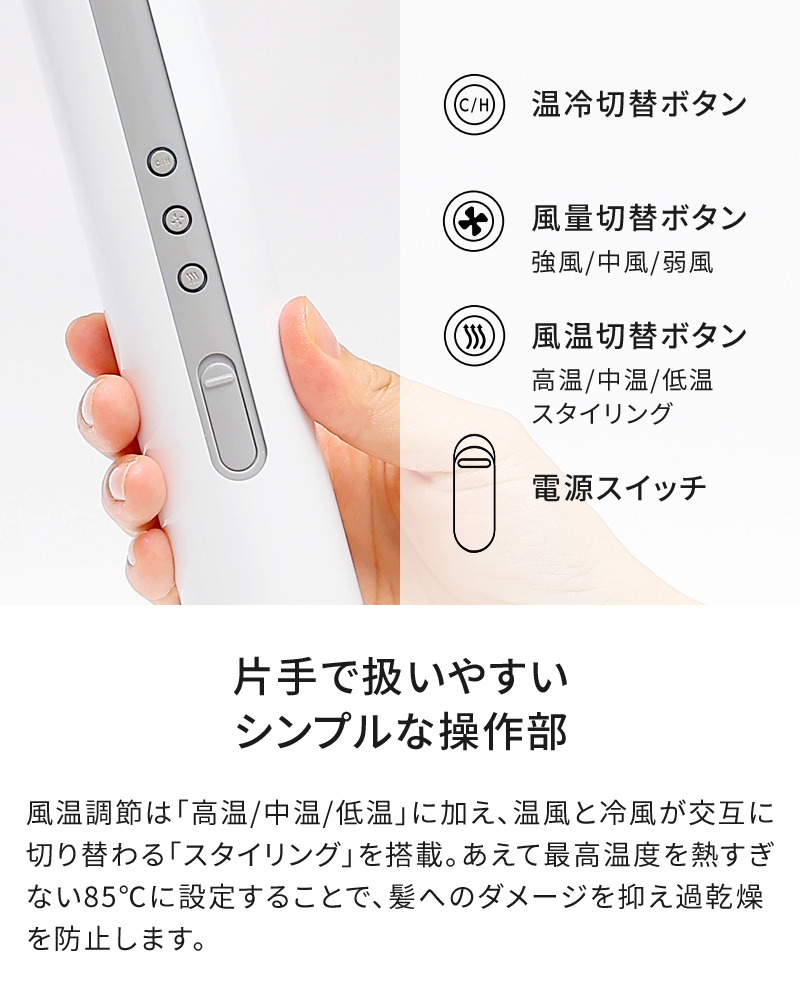 シンプルな操作部