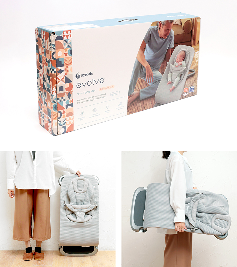 エルゴベビー Ergobaby DADWAY ダッドウェイ evolve バウンサー メッシュ FTEGEVLBNC エボルブ チェア 赤ちゃん ベビー 生後1ヶ月 0歳 動く 揺れる 折りたたみ | ergobaby | 12