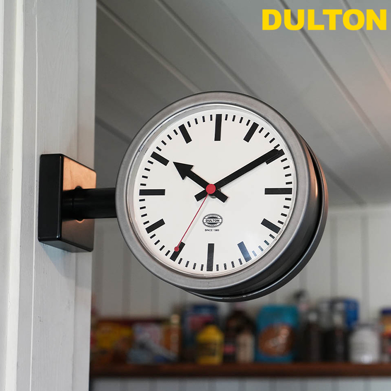 こんちゃん！新品　ダルトン　ダブルフェイスクロック両面時計 楽天市場】両面時計 ダルトン DULTON ダブルフェイス ウォール
