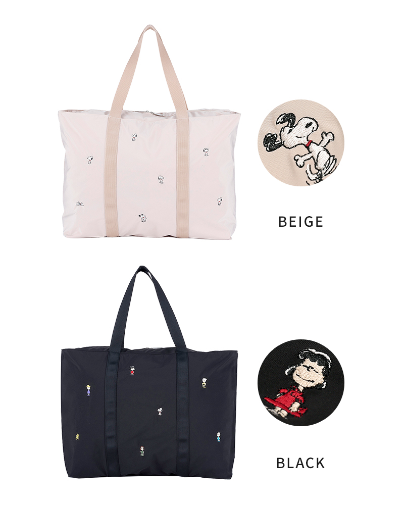 【極美品】LES TOILES DU SOLEIL×SNOOPY トートバッグ SNOOPY SOLEIL ソレイユ スヌーピー PEANUTS 2WAYスクエアトート