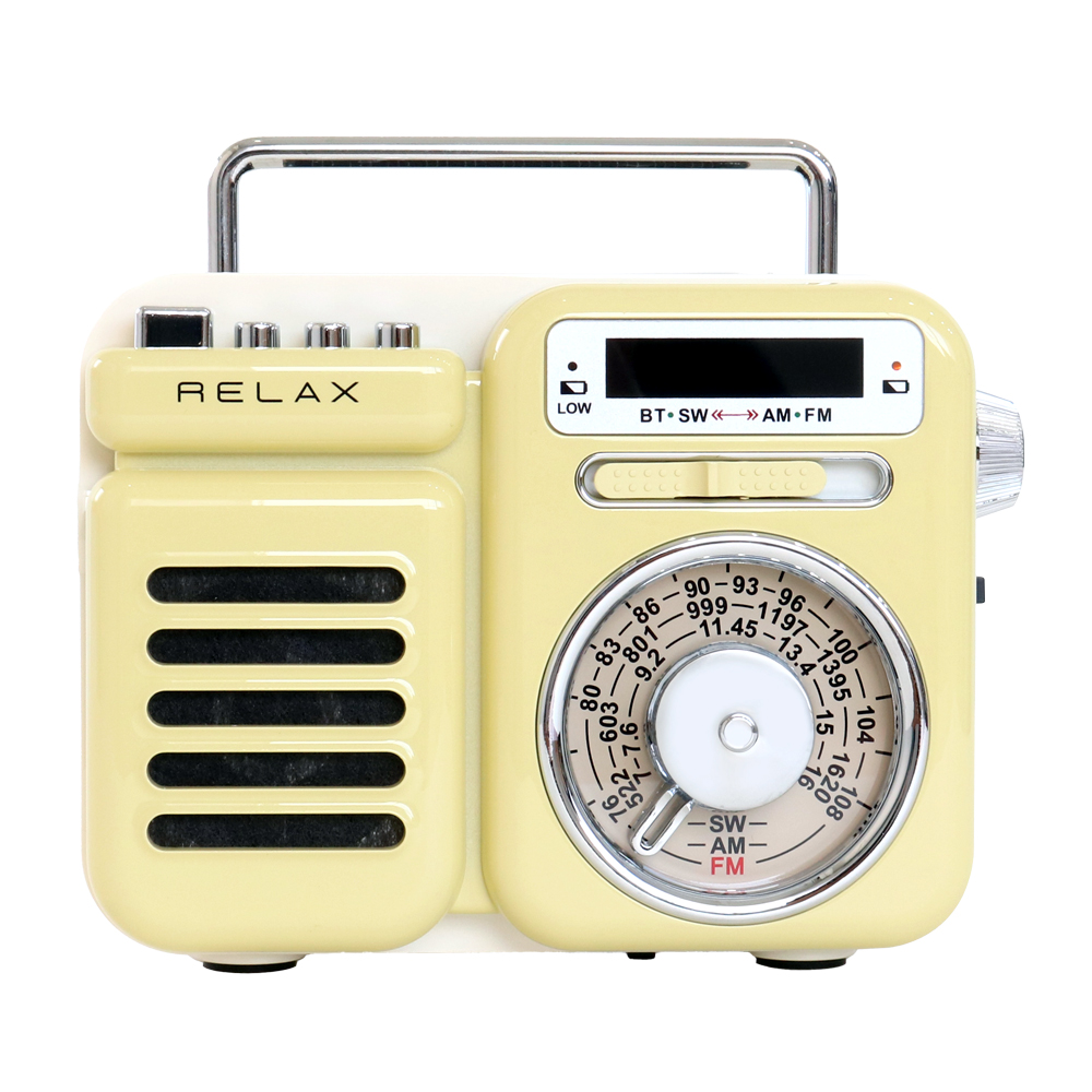 防災ラジオ RELAX リラックス マルチレトロラジオ RE096 多機能 ソーラー 手回し USB充電 モバイルバッテリー ライト 懐中電灯 スピーカー 時計 小型 シンシア | RELAX | 06