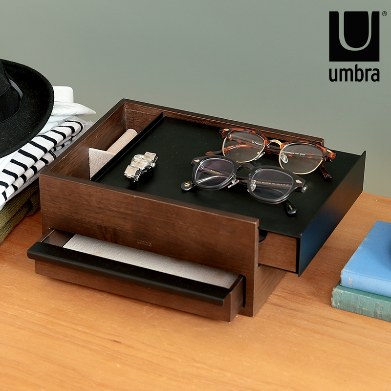 Umbra（アンブラ） アクセサリーケース 木製 ストウイット ジュエリー